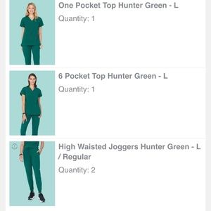 hunter green scrubs